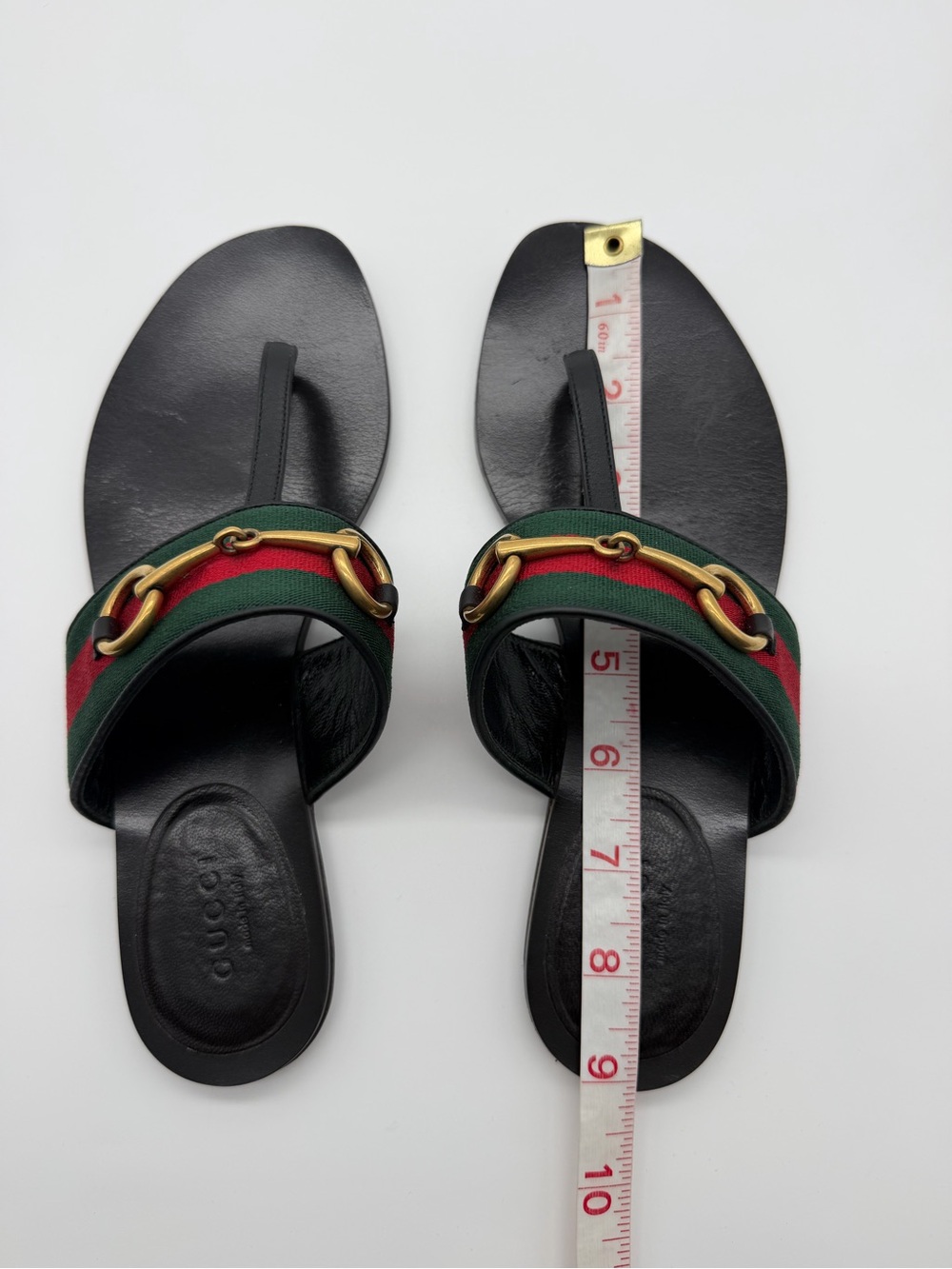 Gucci Black Lifford Leather Flip Flop Thong Sandal Size 35+ - Picture 11 of 15